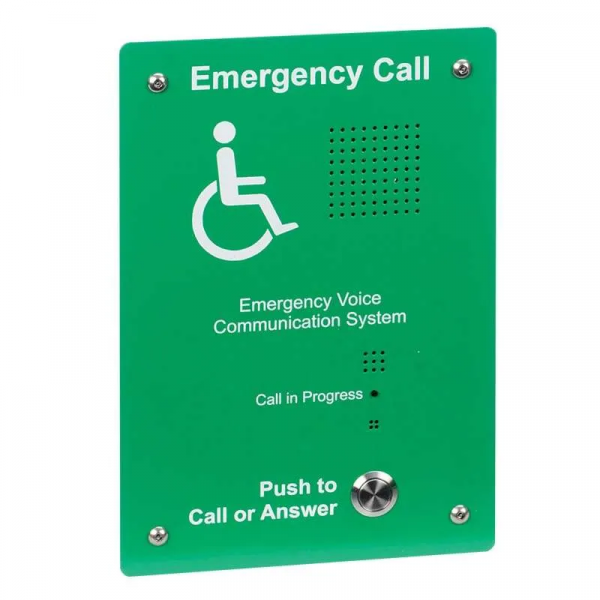 Green Disabled Refuge Outstation, flush