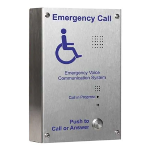 Brushed Stainless Steel Disabled Refuge Outstation, surface