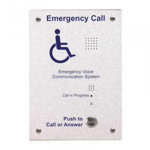 Brushed Stainless Steel Disabled Refuge Outstation, flush