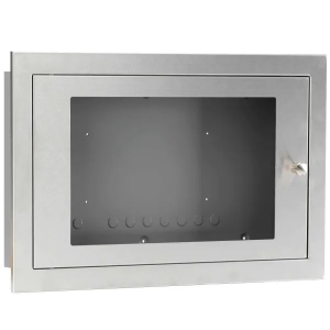 Glazed Stainless Steel Enclosure, shallow