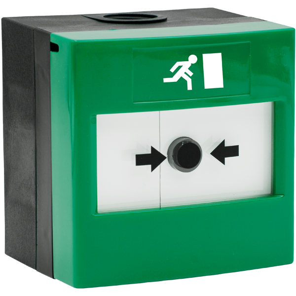 STI Waterproof ReSet Call Point - Green, Series 11