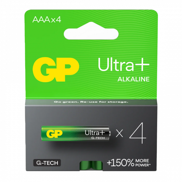 GP Ultra+ Alkaline AAA Batteries